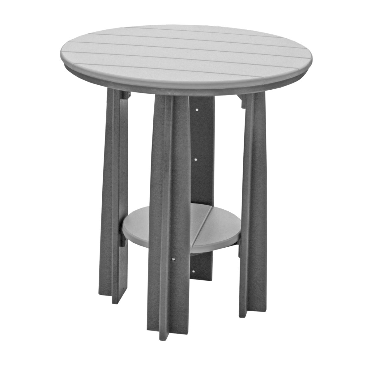 This is the Dove Gray and Slate colored Balcony Table on a white background.