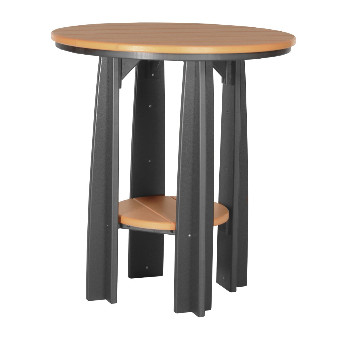 This is the Tangerine and Black colored Balcony Table on a white background.