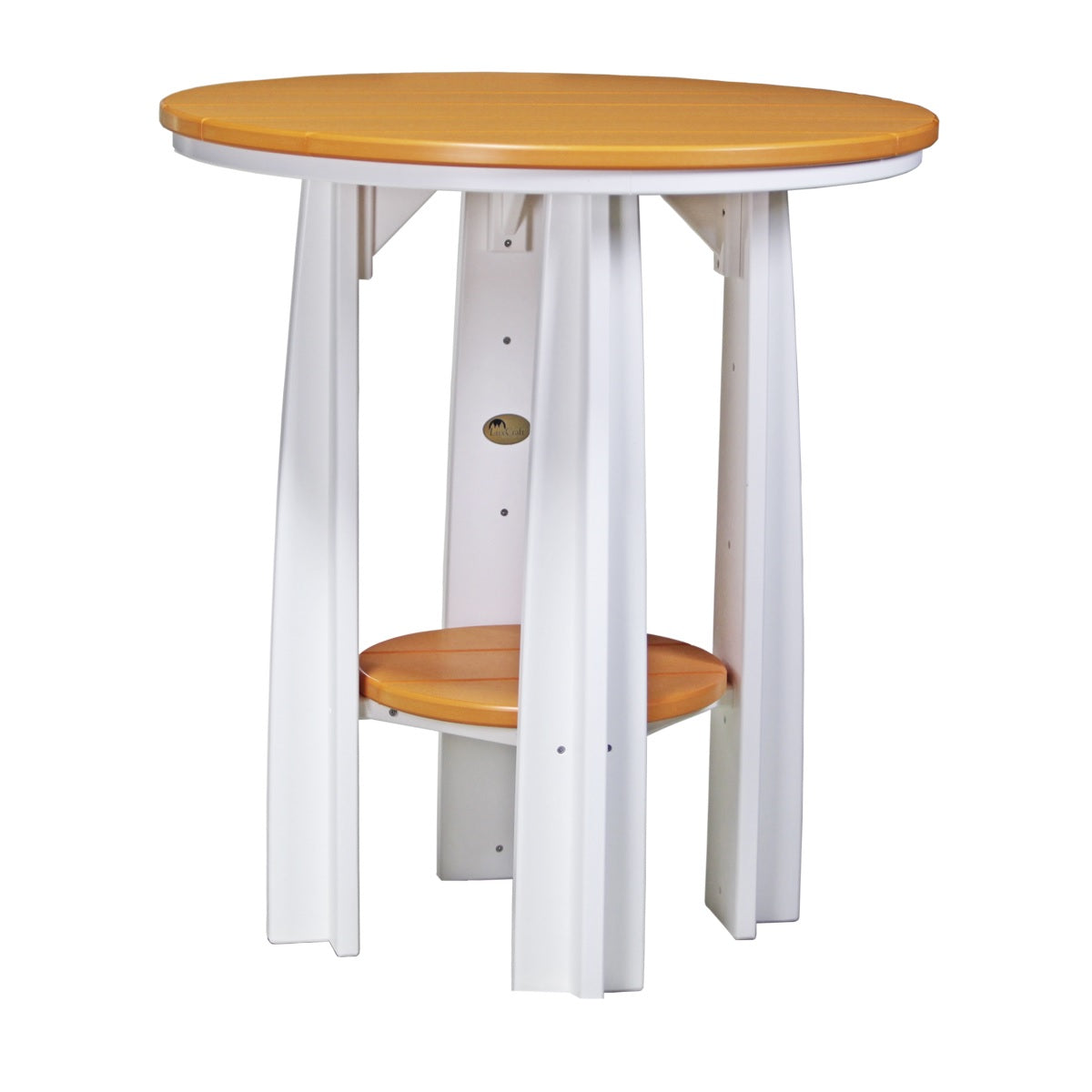 This is the Tangerine and White colored Balcony Table on a white background.