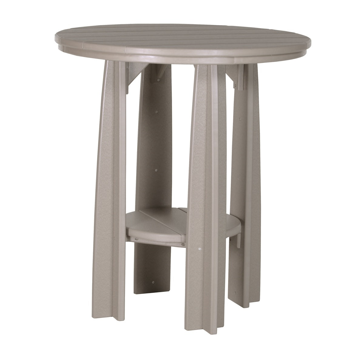 This is the Weatherwood colored Balcony Table on a white background.