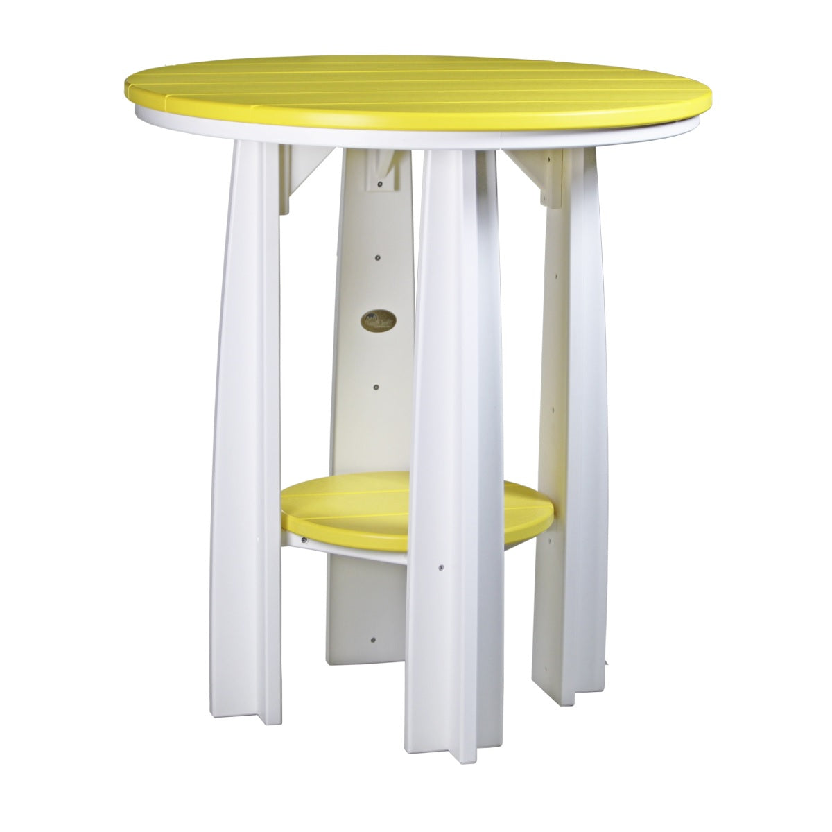 This is the Yellow and White colored Balcony Table on a white background.