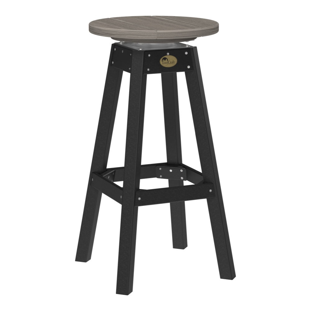 This is the Coastal Gray and Black colored Bar Stool on a white background.