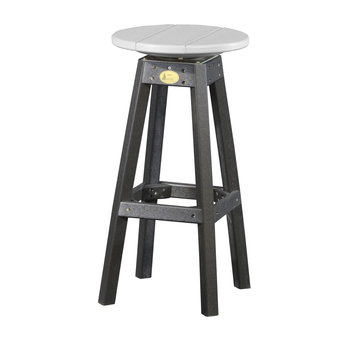 This is the Dove Gray and Black colored Bar Stool on a white background.