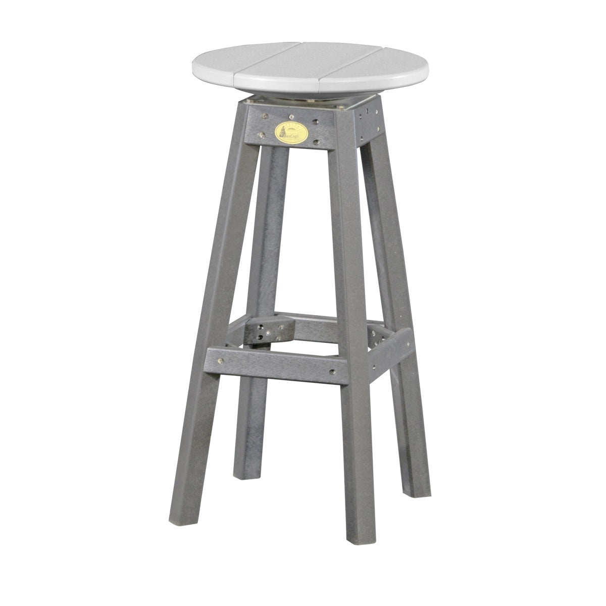 This is the Dove Gray and Slate colored Bar Stool on a white background.