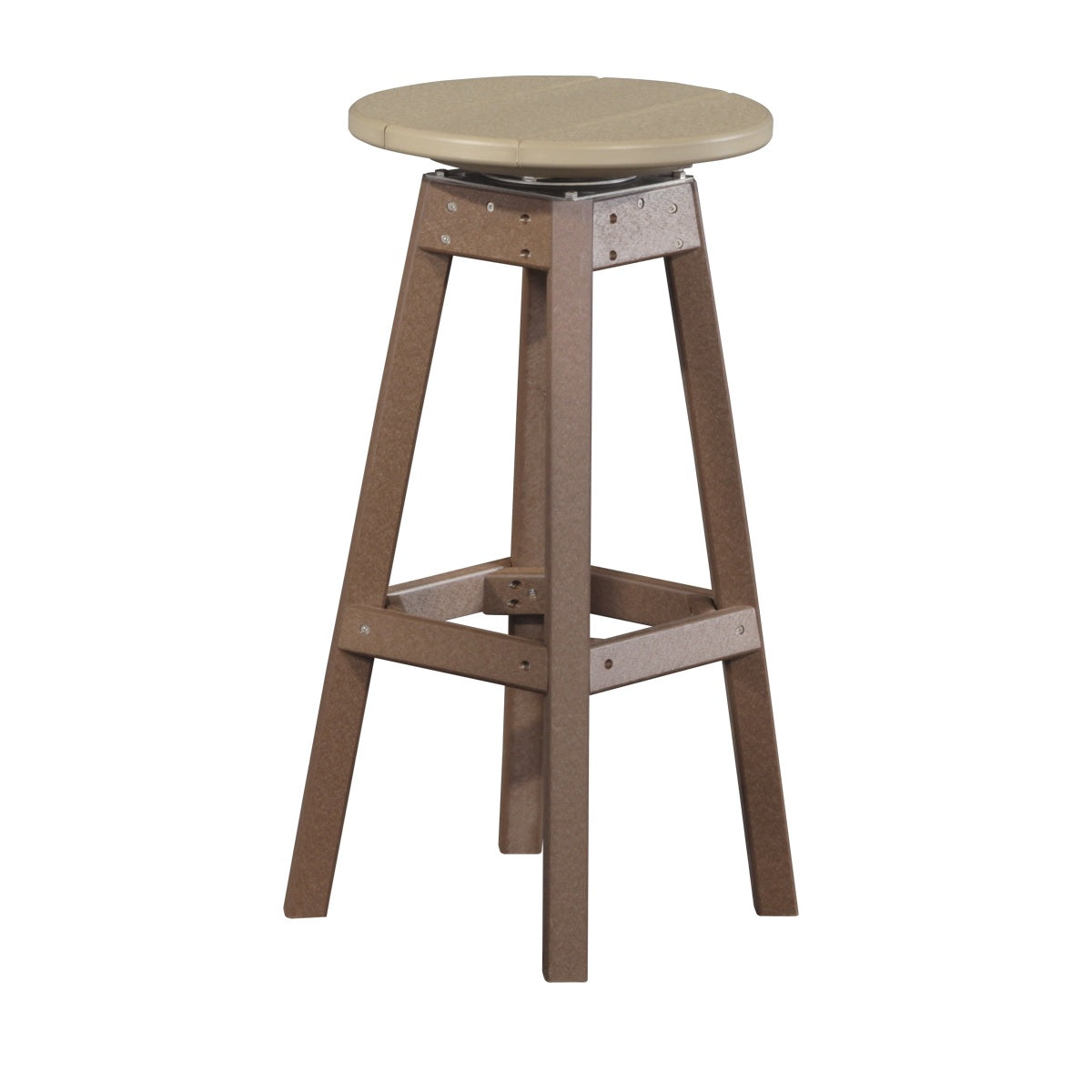 This is the Weatherwood and Chestnut Brown colored Bar Stool on a white background.