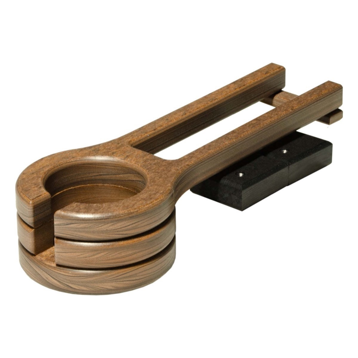 This is the Antique Mahogany and Black colored cup holder on a white background.