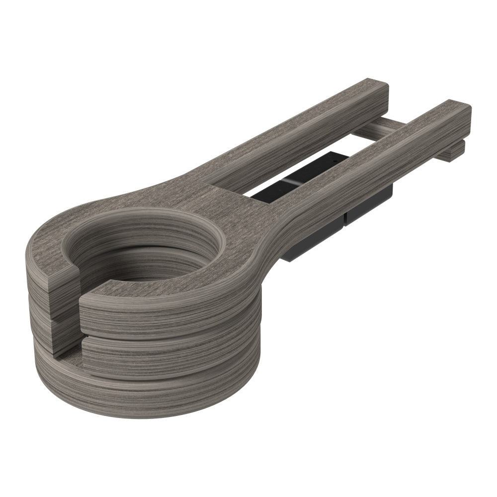 This is the Coastal Gray and Black colored cup holder on a white background.