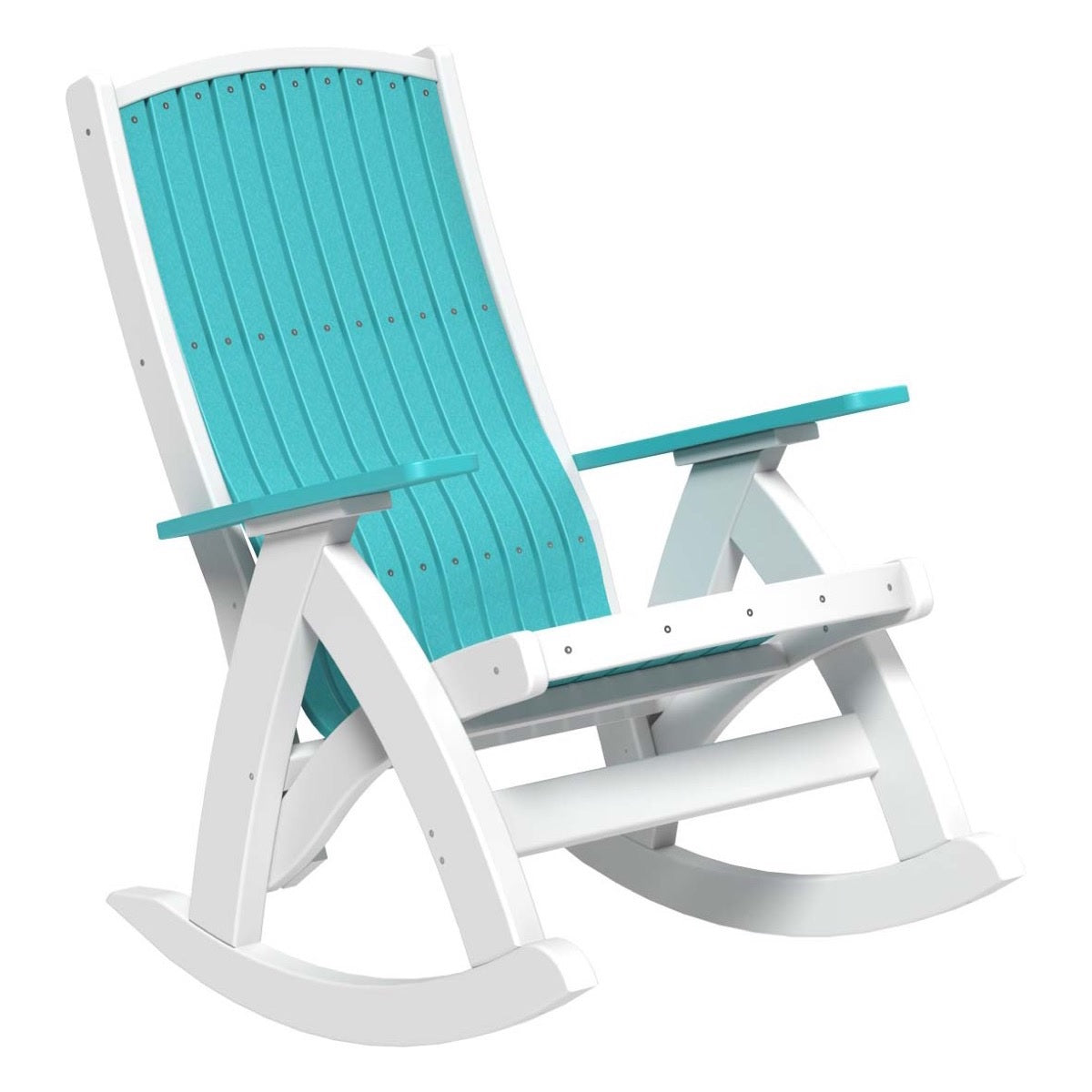This is the Aruba Blue and White colored Comfort Chair on a white background.