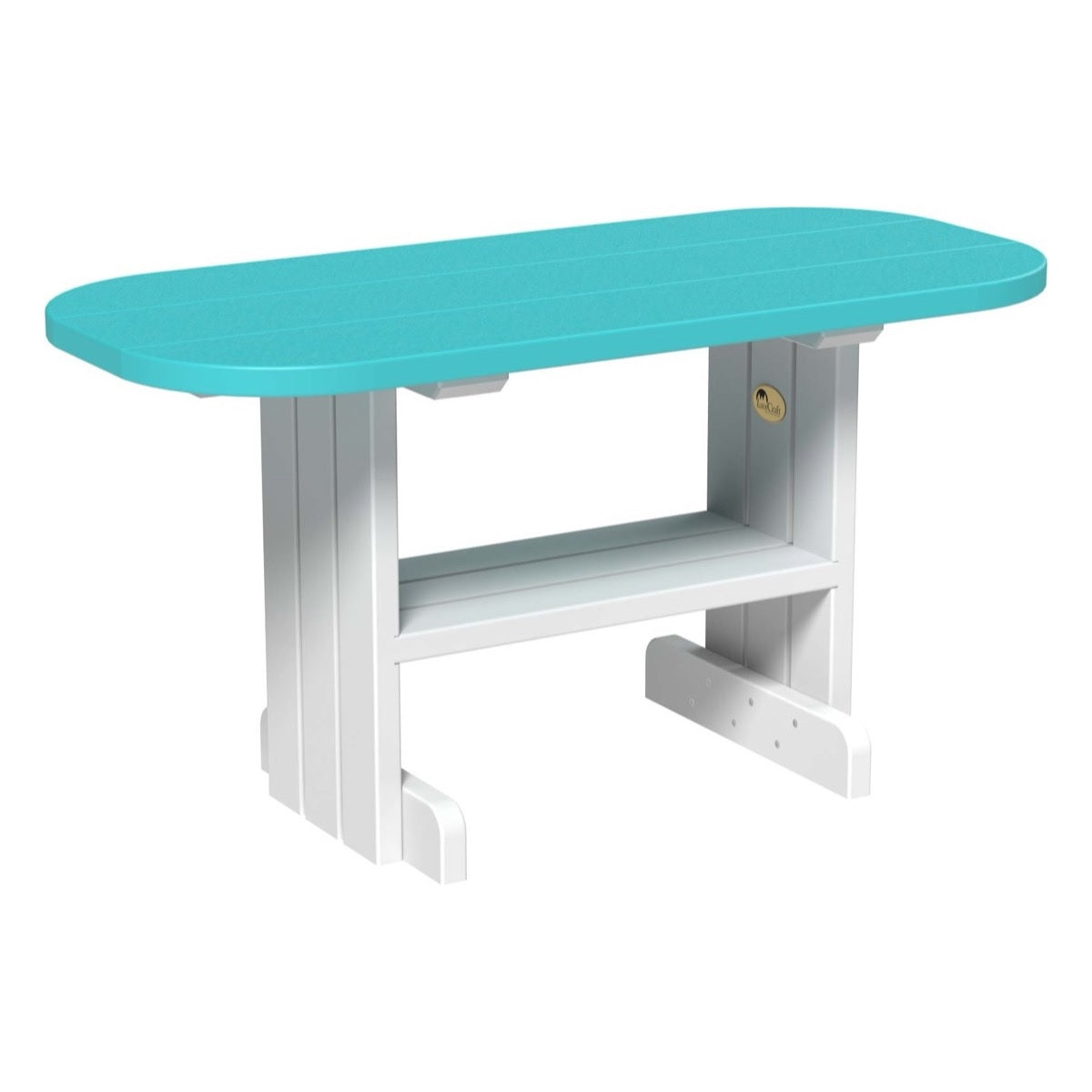 This is the Aruba Blue and White colored coffee table on a white background.