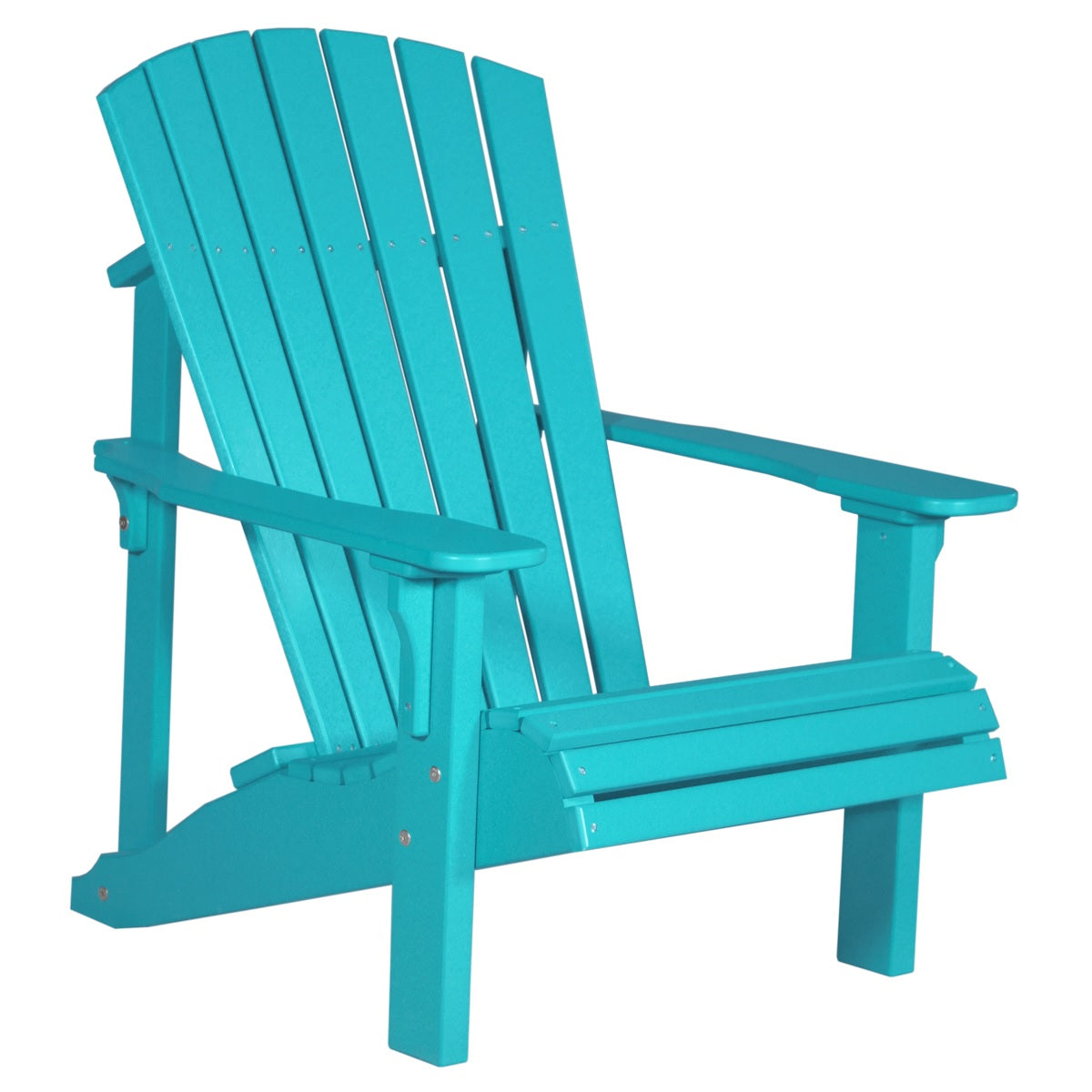 This is the Aruba Blue colored Adirondack chair on a white background.