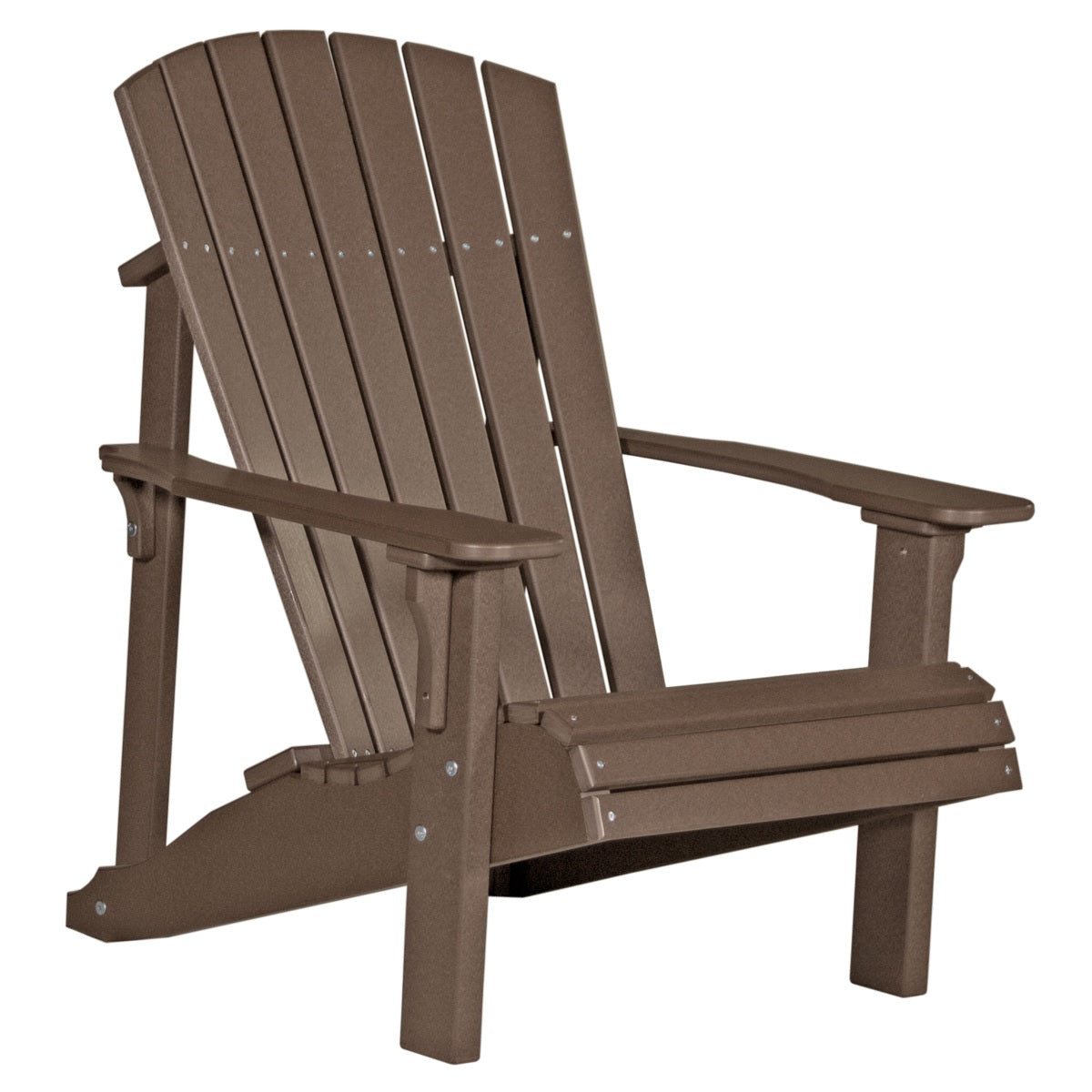 This is the Chestnut Brown colored Adirondack chair on a white background.