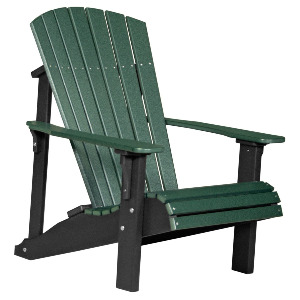This is the Green and Black colored Adirondack chair on a white background.