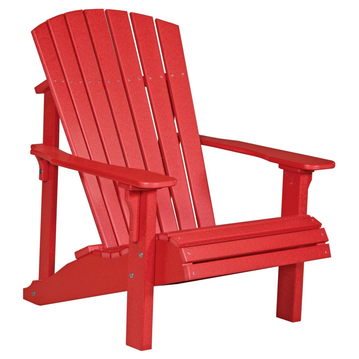 This is the Red colored Adirondack chair on a white background.