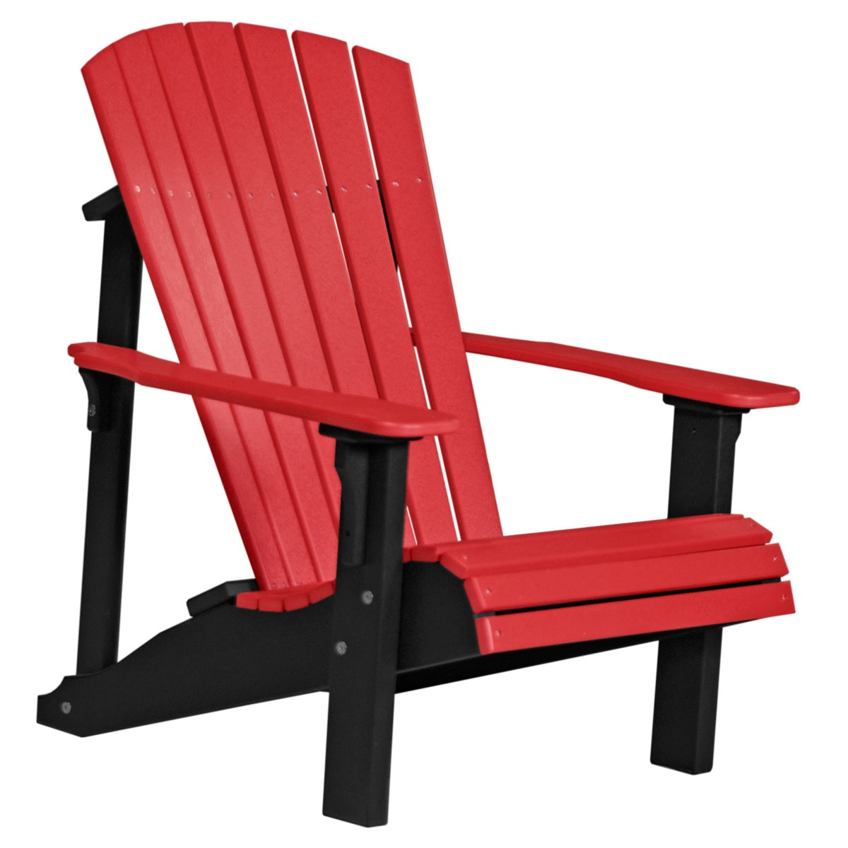 This is the Red and Black colored Adirondack chair on a white background.