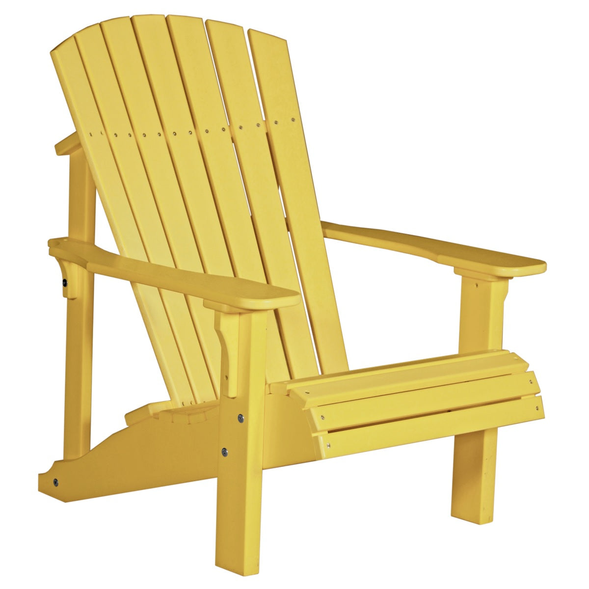 This is the Yellow colored Adirondack chair on a white background.