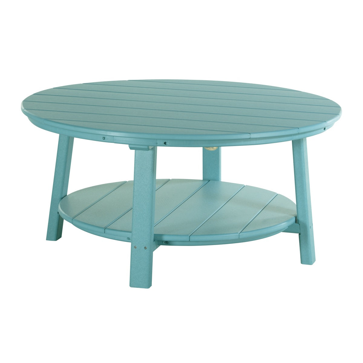 This is the Aruba Blue colored conversation table on a white background.