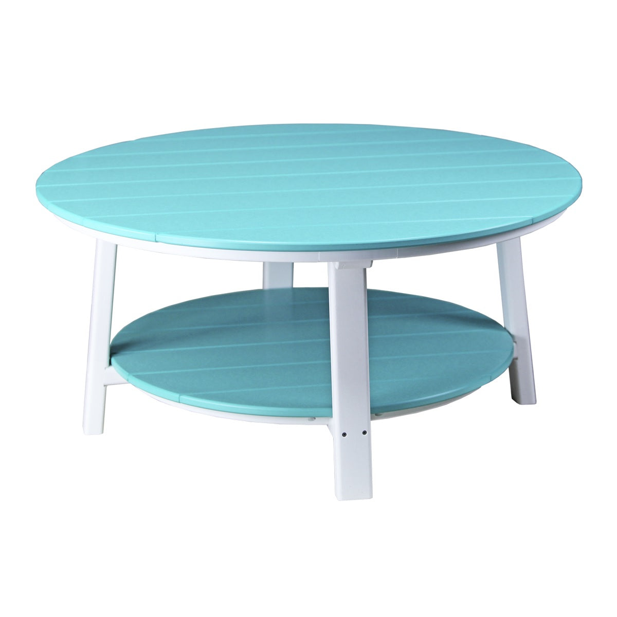 This is the Aruba Blue and White colored conversation table on a white background.