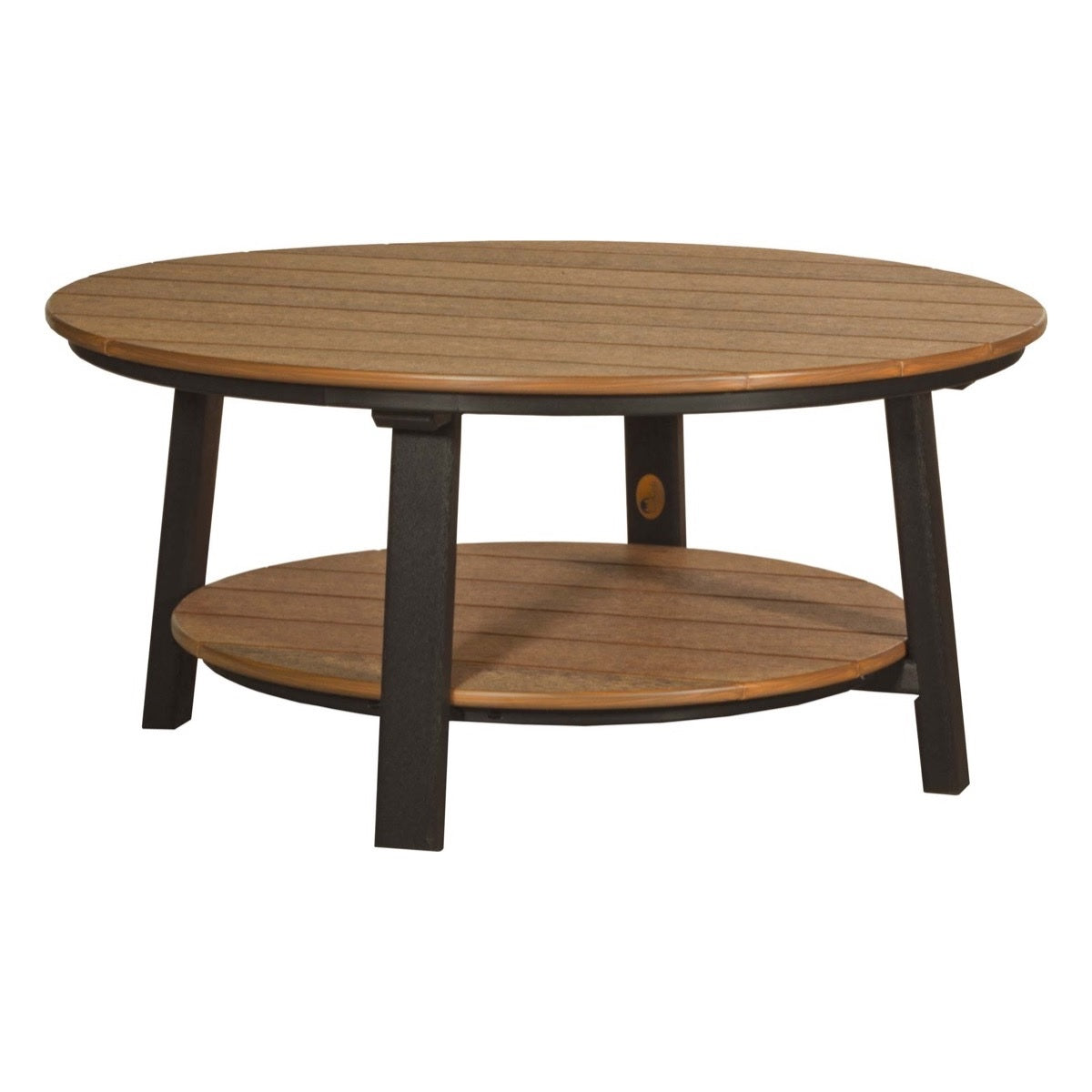 This is the Antique Mahogany and Black colored conversation table on a white background.