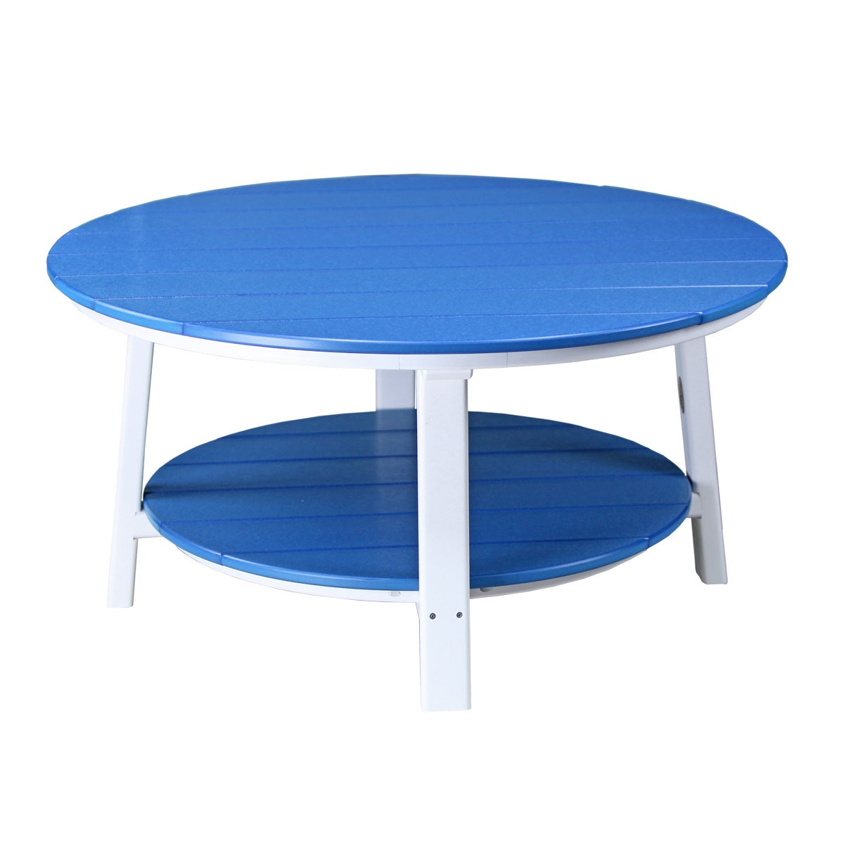 This is the Blue and White colored conversation table on a white background.