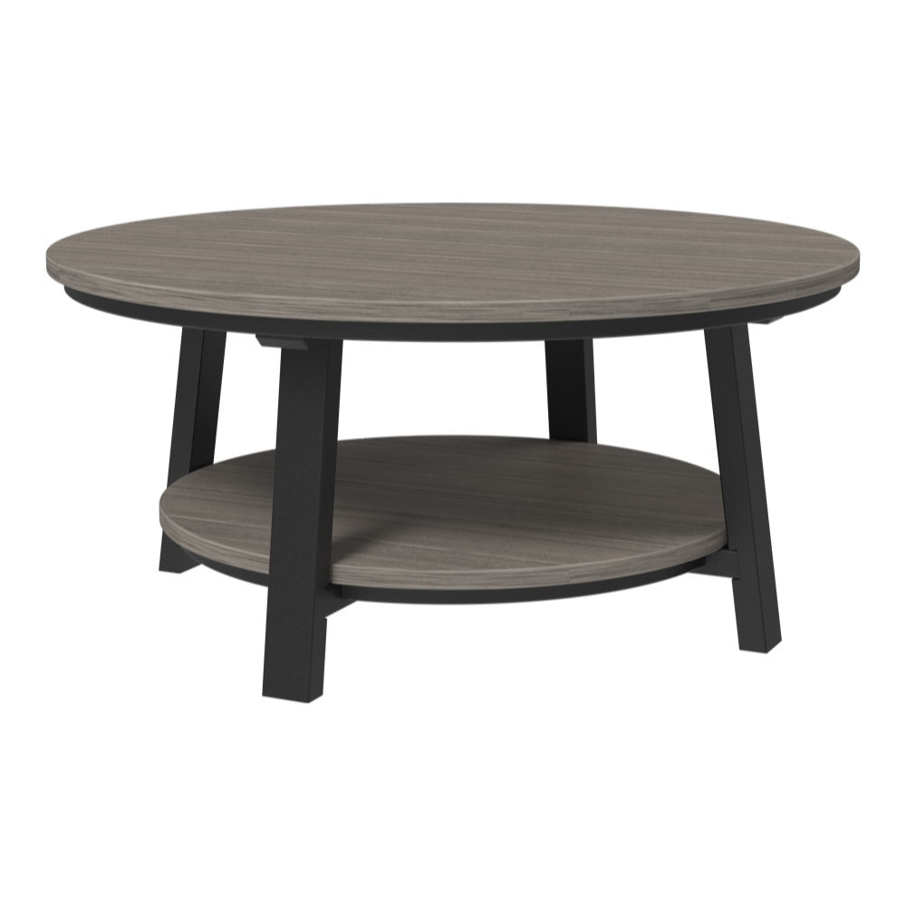 This is the Coastal Gray and Black colored conversation table on a white background.