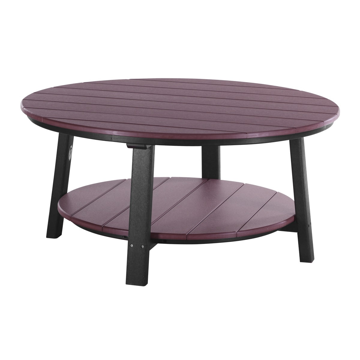 This is the Cherrywood and Black colored conversation table on a white background.