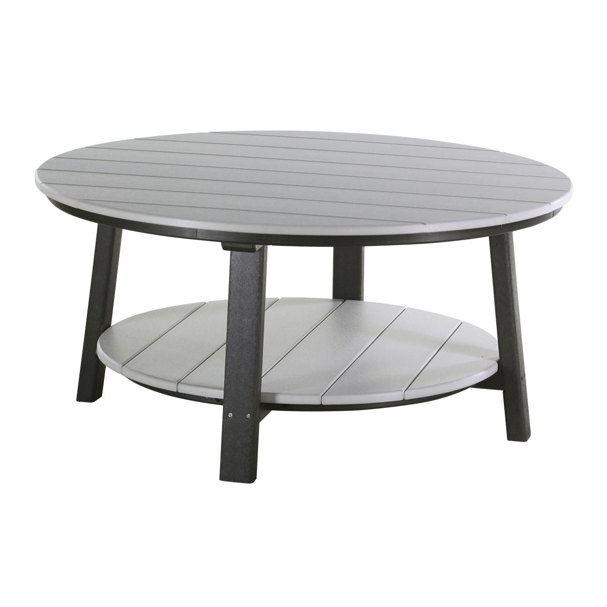 This is the Dove Gray and Black colored conversation table on a white background.