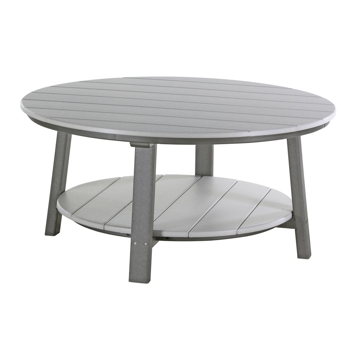 This is the Dove Gray and Slate colored conversation table on a white background.