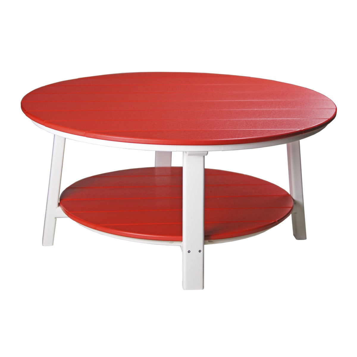 This is the Red and White colored conversation table on a white background.