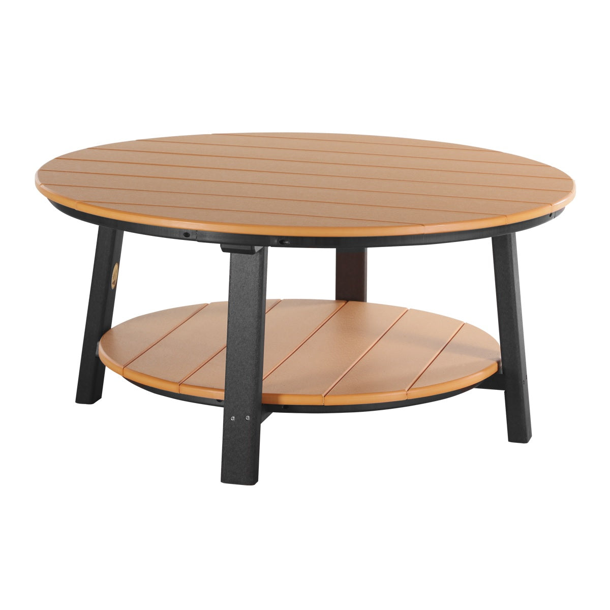 This is the Tangerine and Black colored conversation table on a white background.
