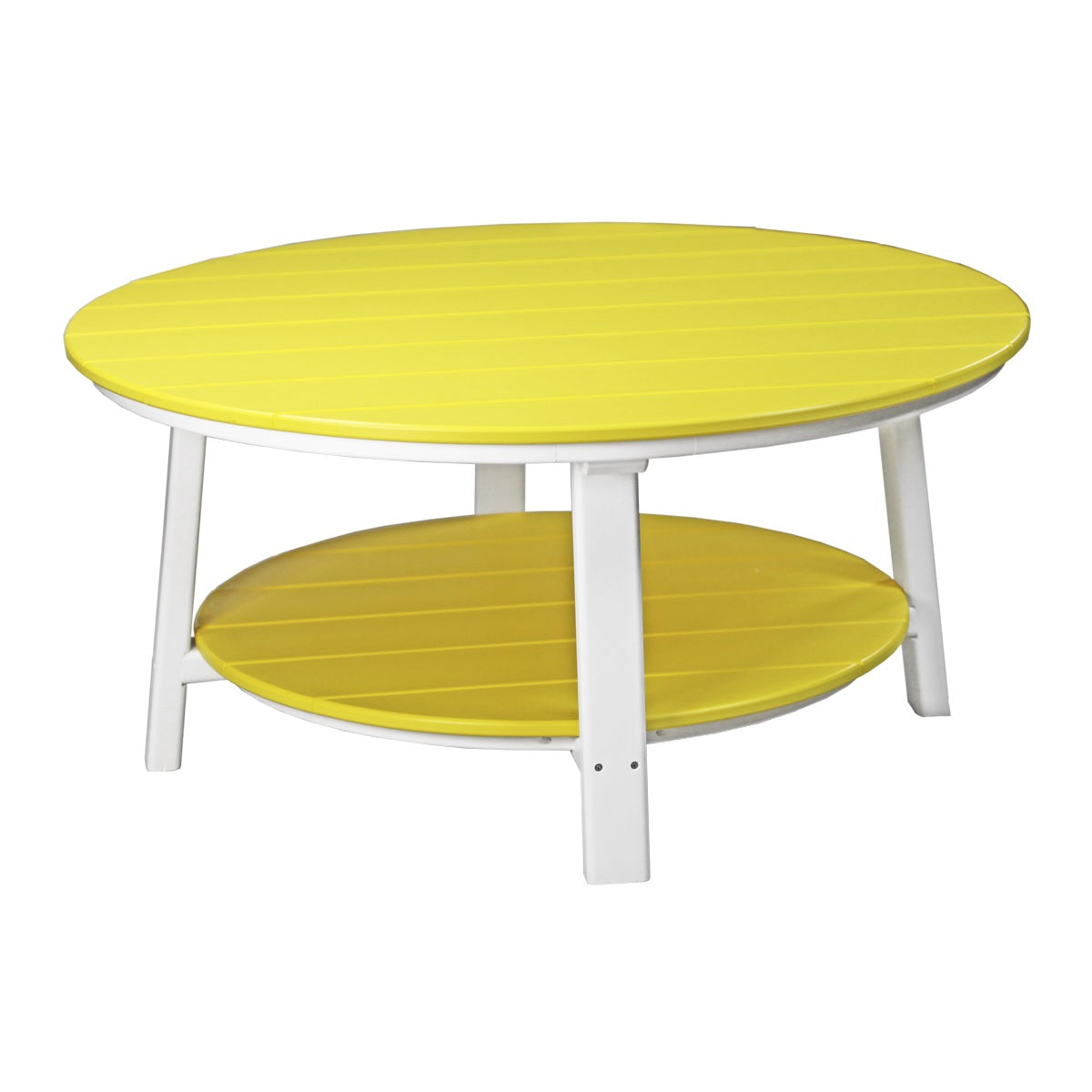 This is the Yellow and White colored conversation table on a white background.