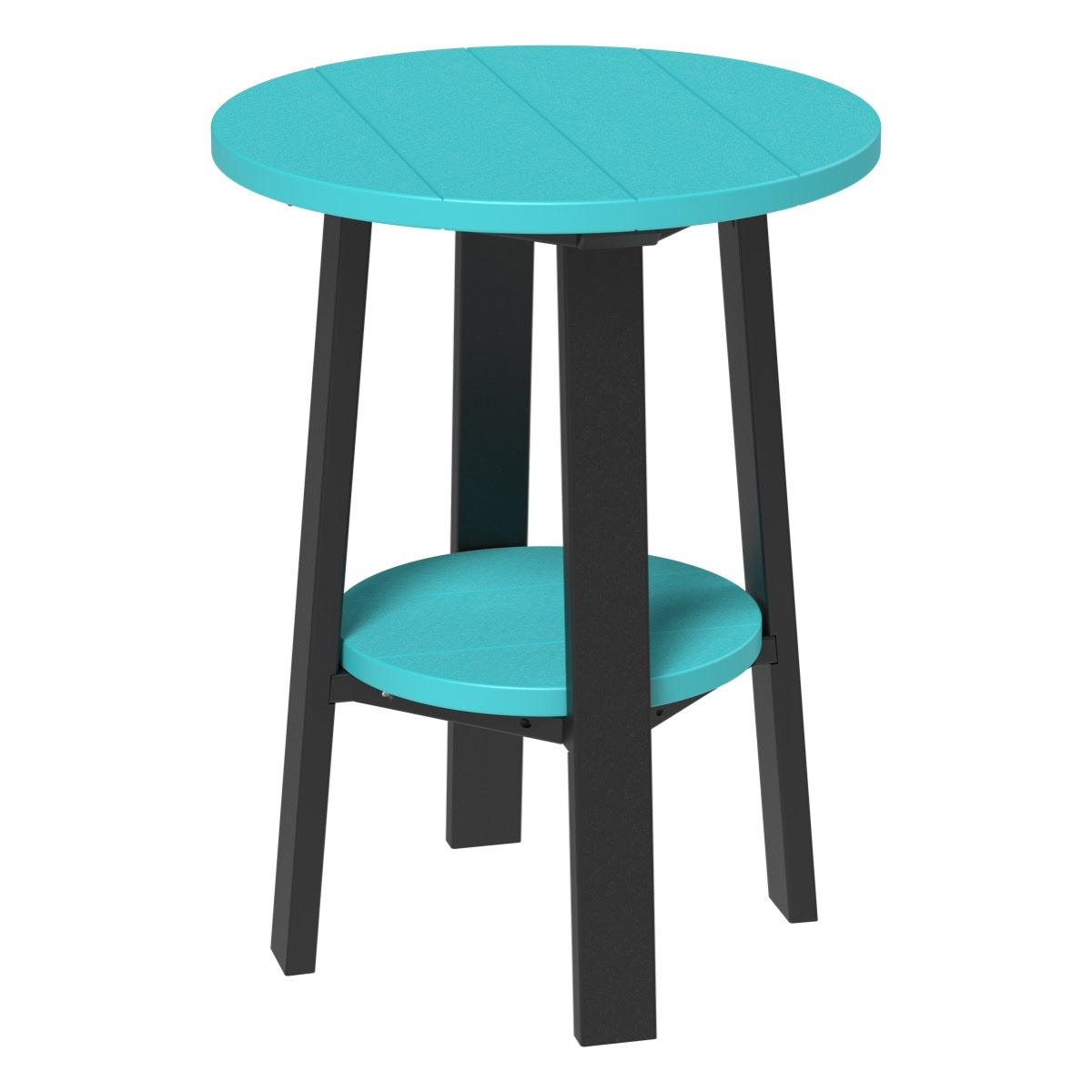 This is the Aruba Blue and Black colored end table on a white background.