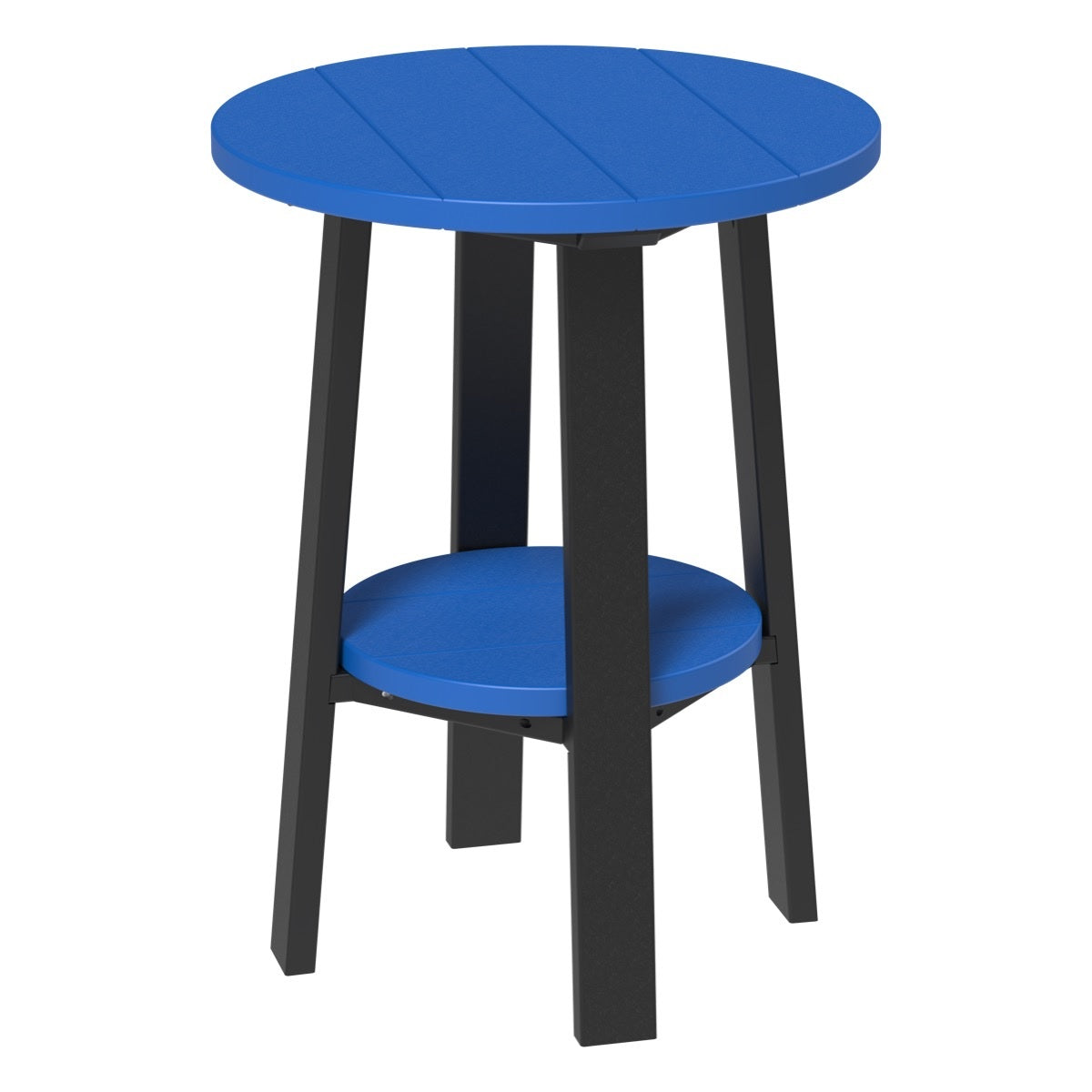 This is the Blue and Black colored end table on a white background.