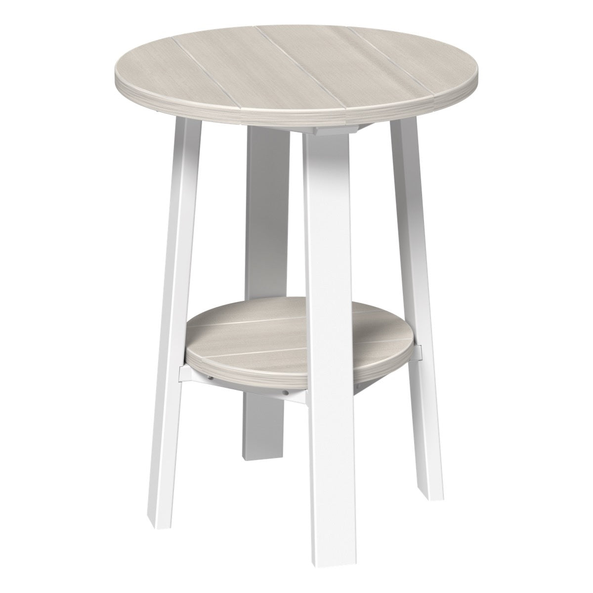 This is the Birch and White colored end table on a white background.