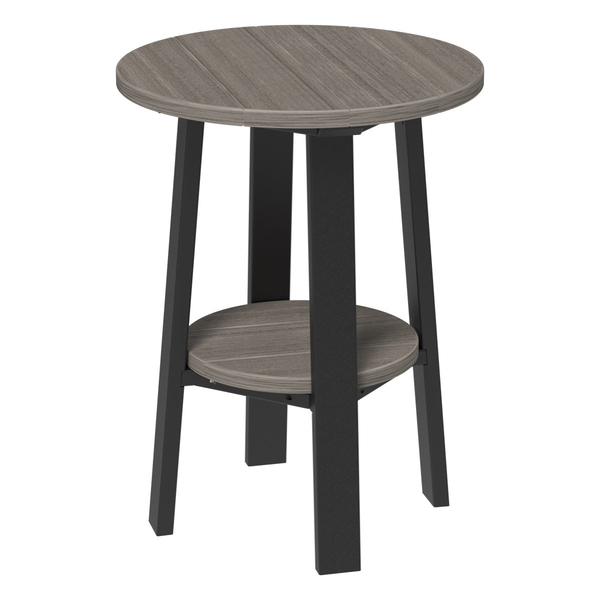 This is the Coastal Gray and Black colored end table on a white background.