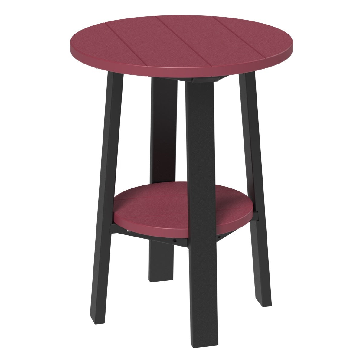 This is the Cherrywood and Black colored end table on a white background.