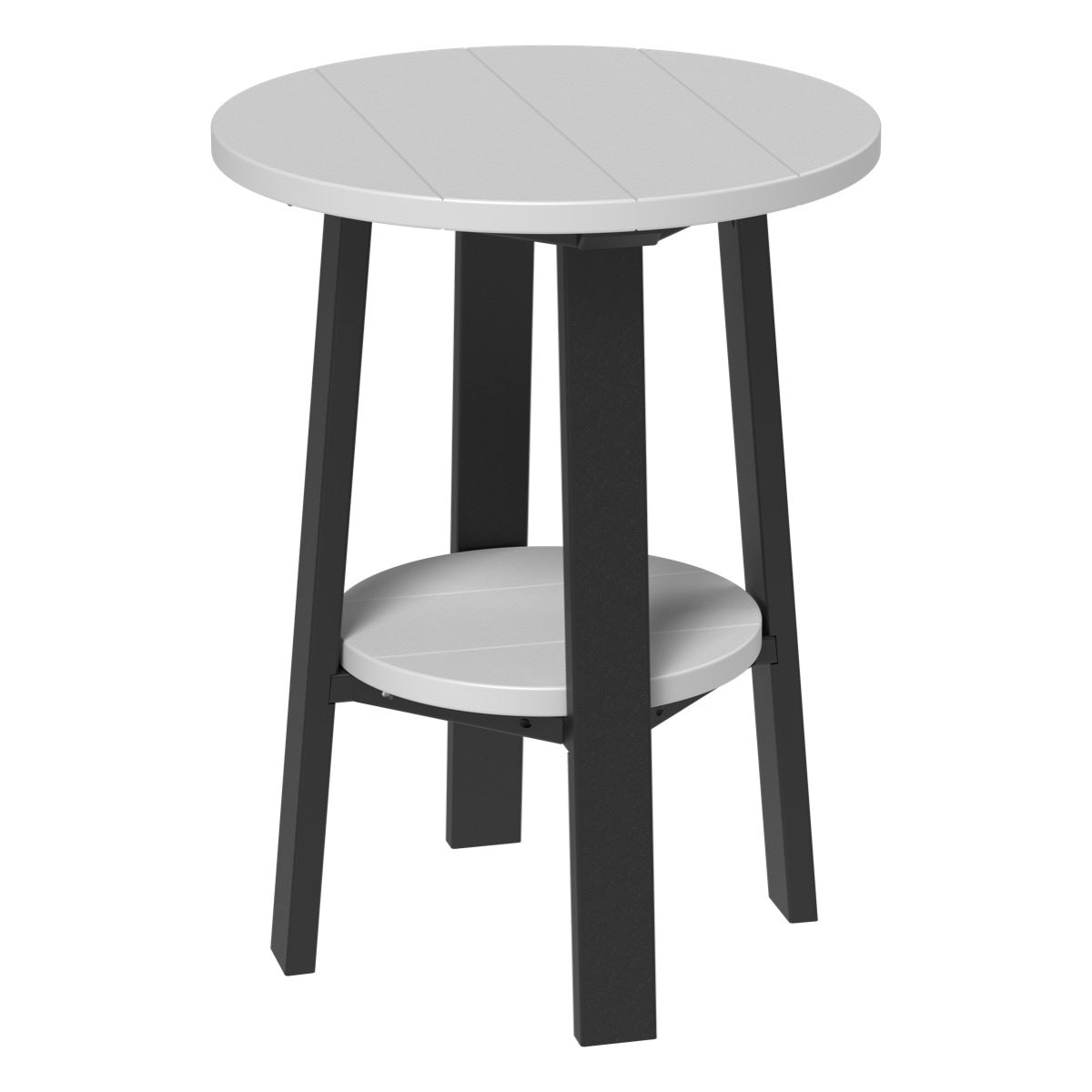 This is the Dove Gray and Black colored end table on a white background.