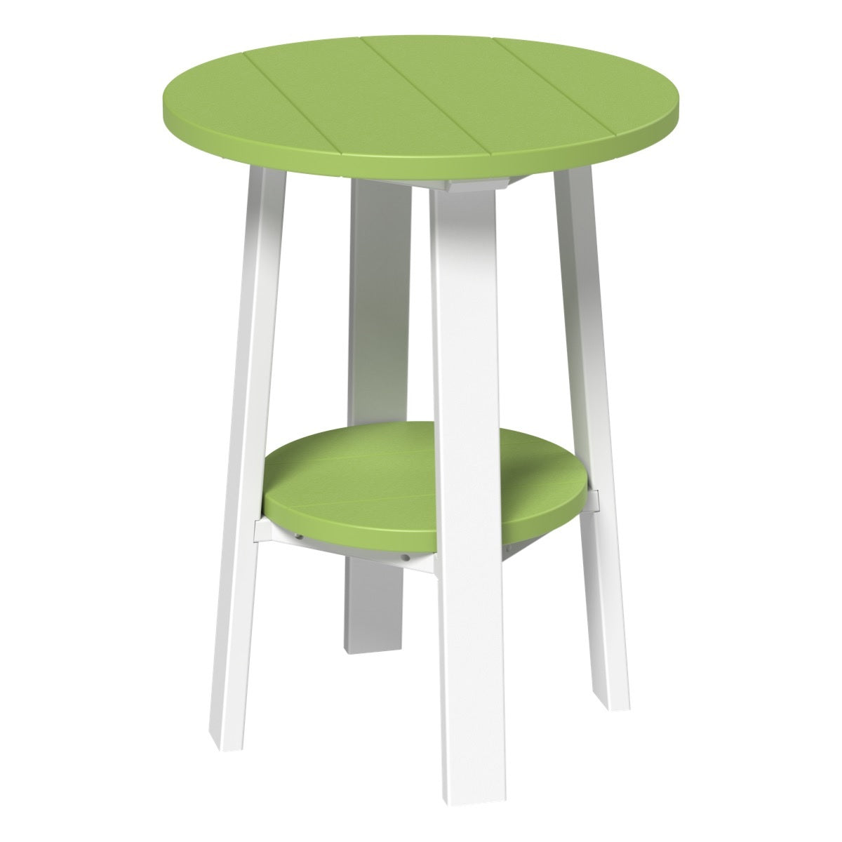 This is the Lime Green and White colored end table on a white background.