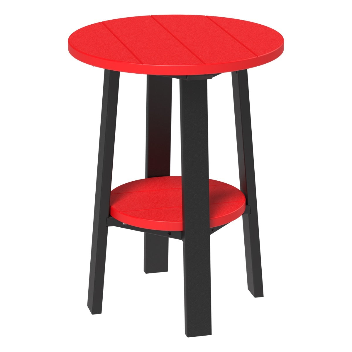 This is the Red and Black colored end table on a white background.