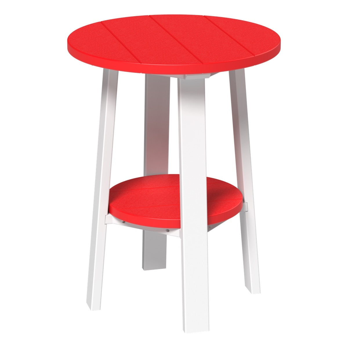 This is the Red and White colored end table on a white background.