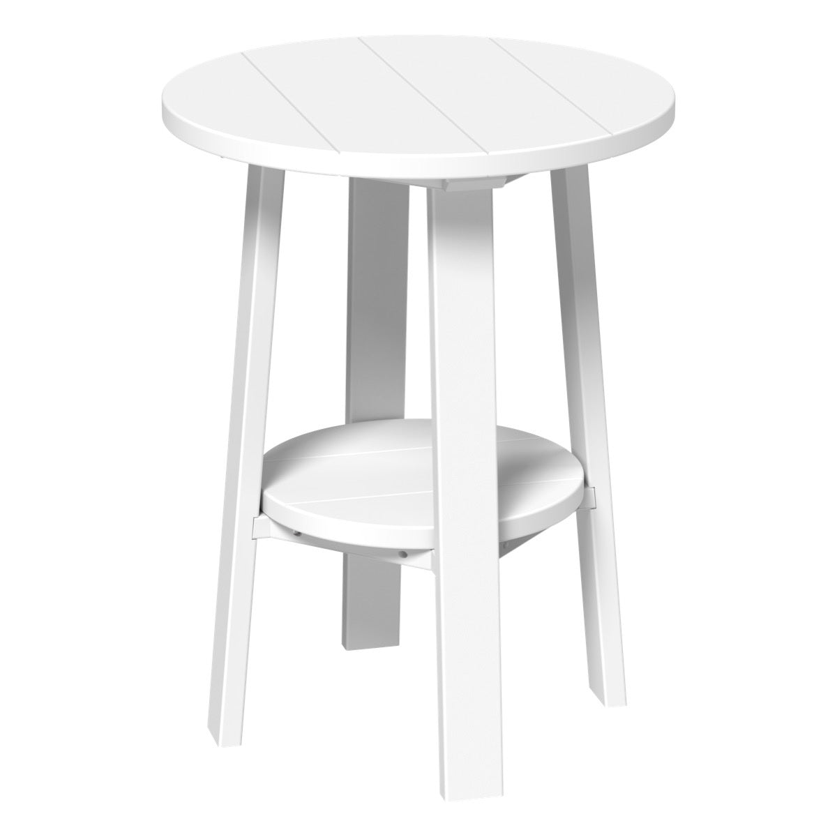 This is the White colored end table on a white background.