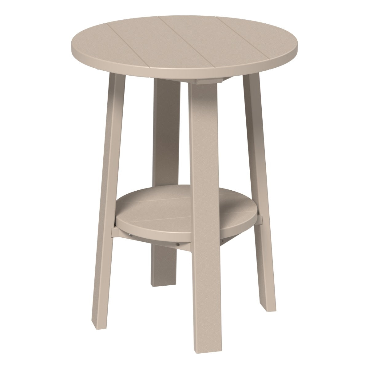 This is the Weatherwood colored end table on a white background.