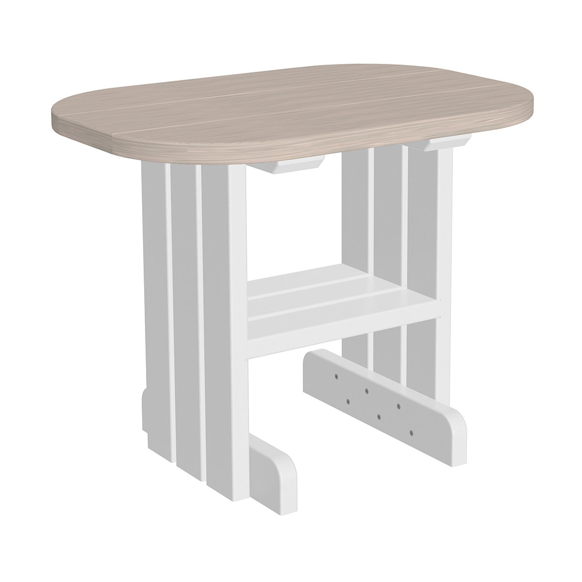 This is the Birch and White colored end table on a white background.