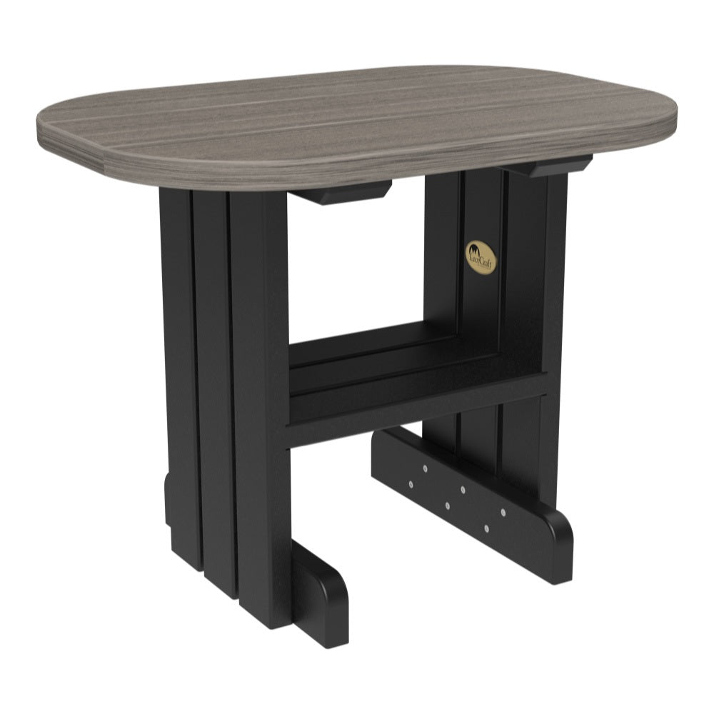 This is the Coastal Gray and Black colored end table on a white background.