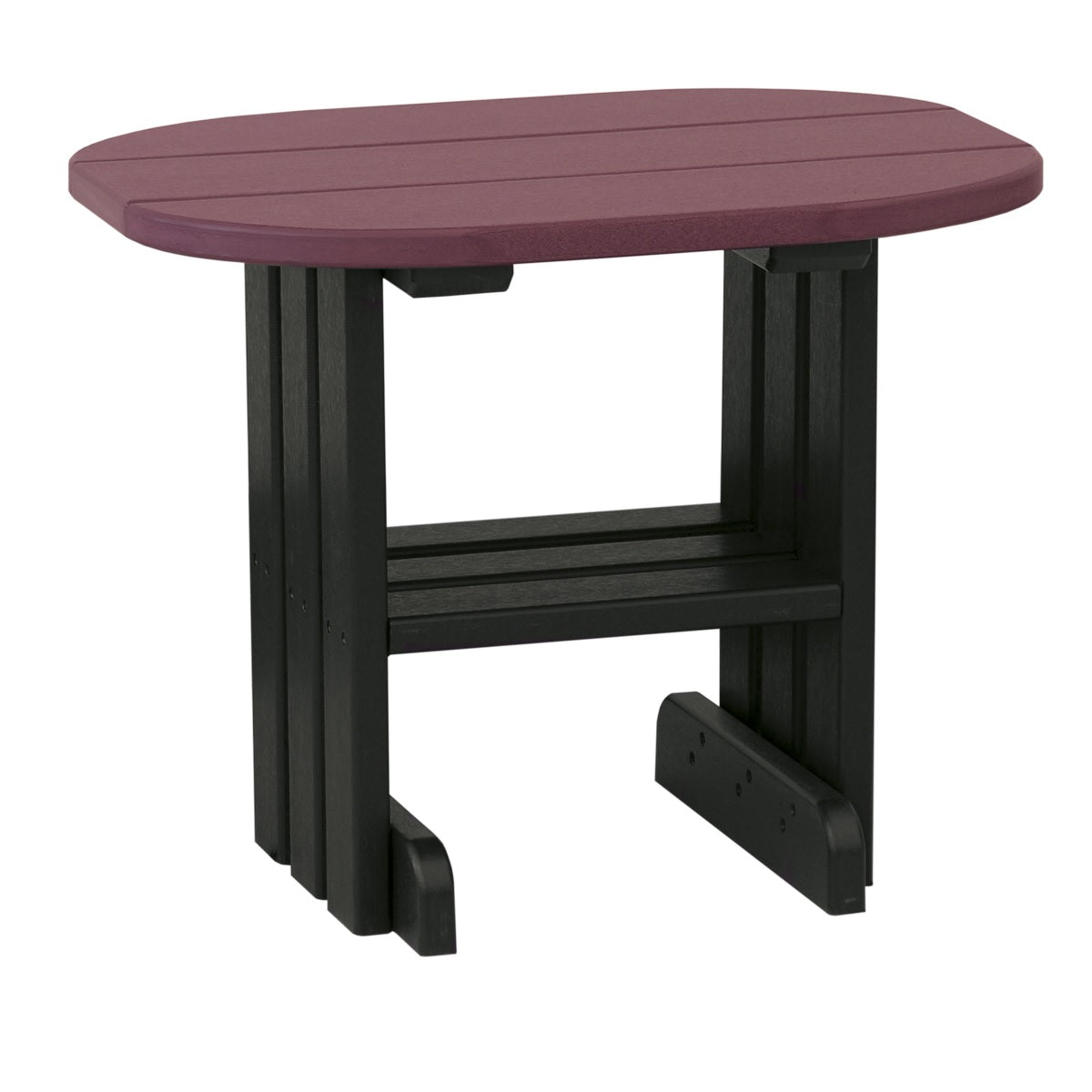 This is the Cherrywood and Black colored end table on a white background.