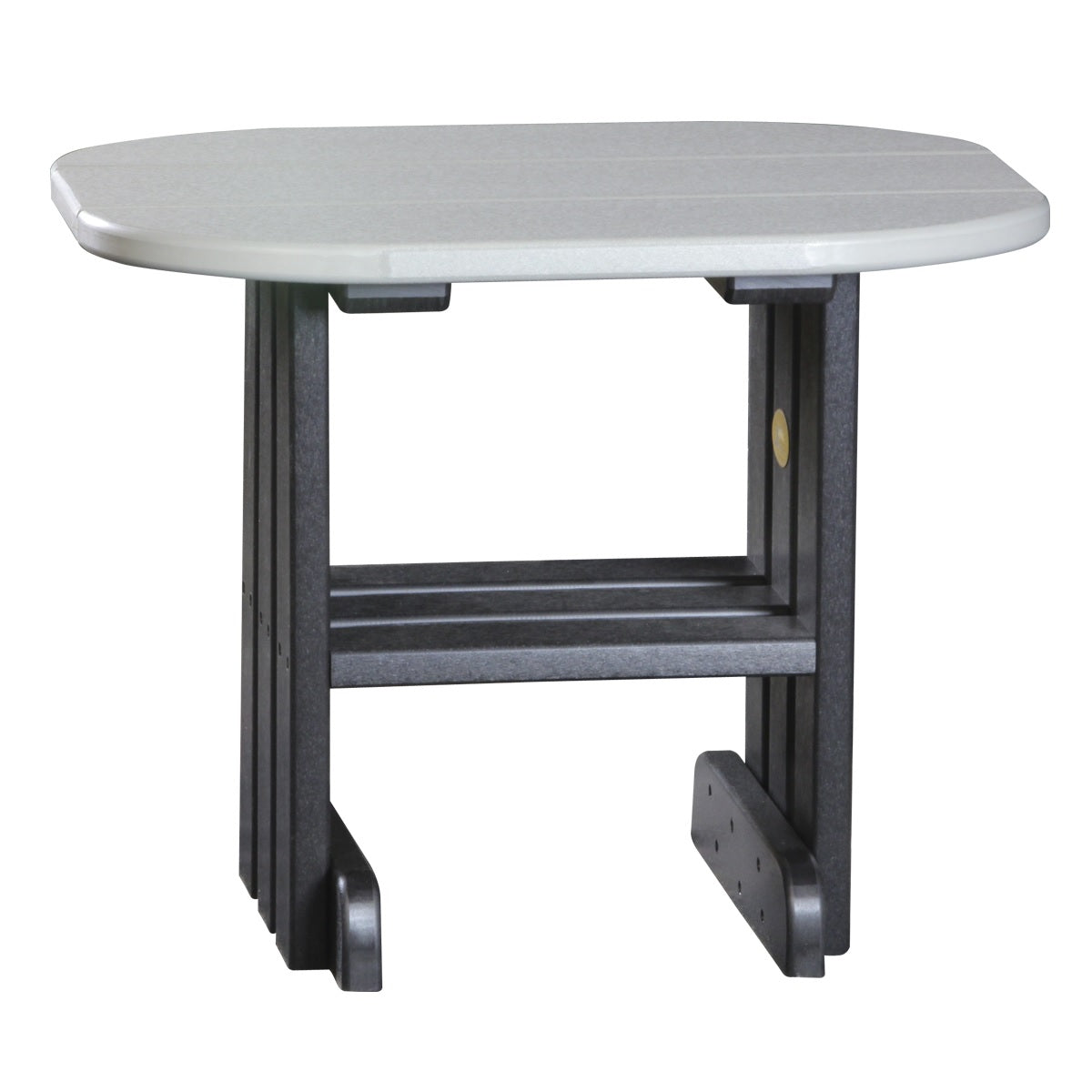 This is the Dove Gray and Black colored end table on a white background.