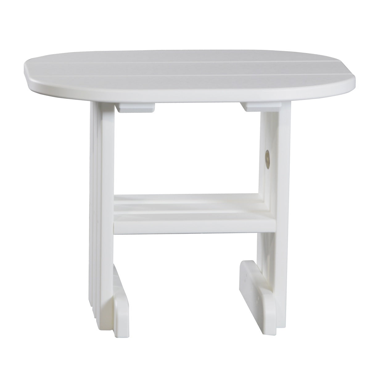 This is the White colored end table on a white background.