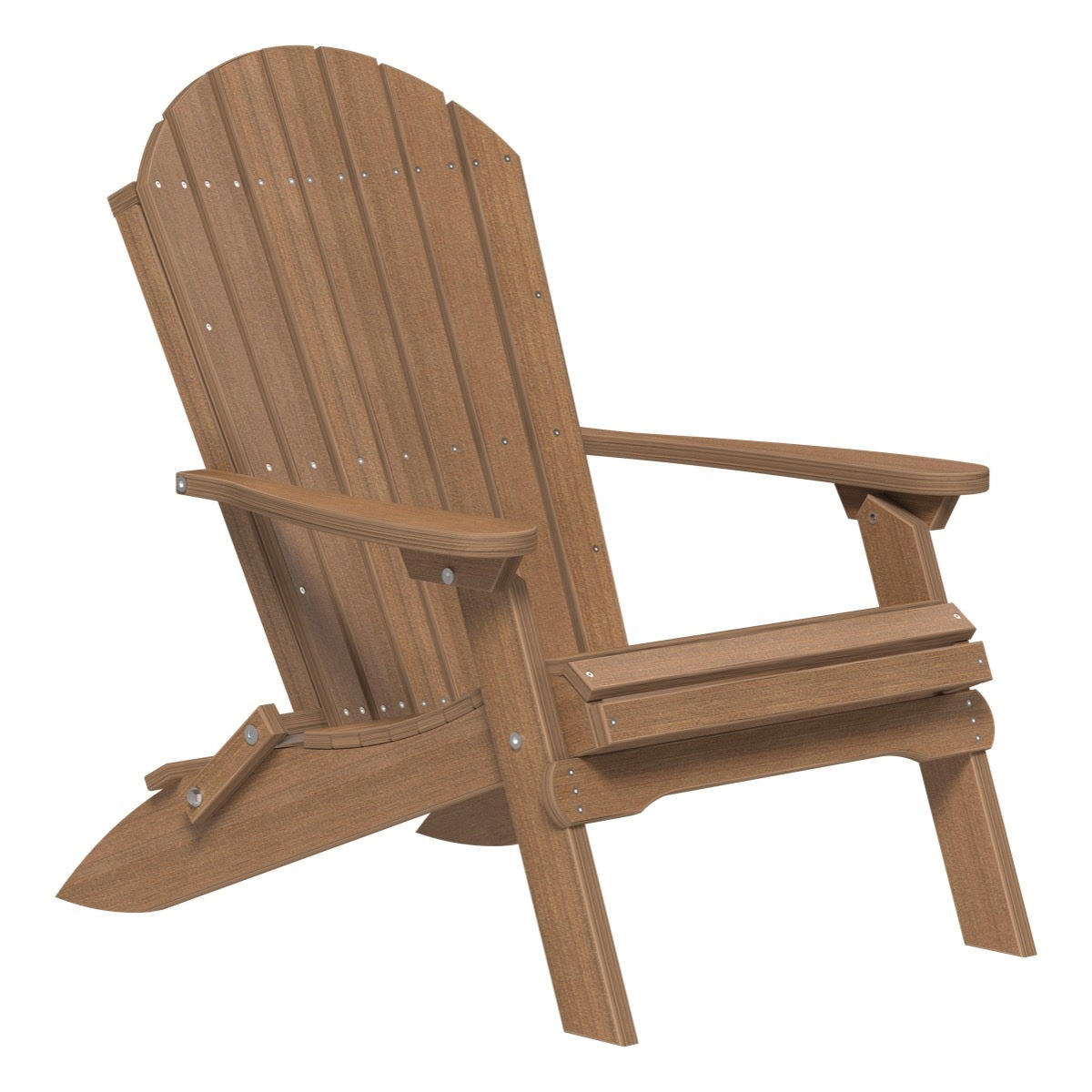 This is the Antique Mahogany colored Folding Adirondack Chair on a white background.