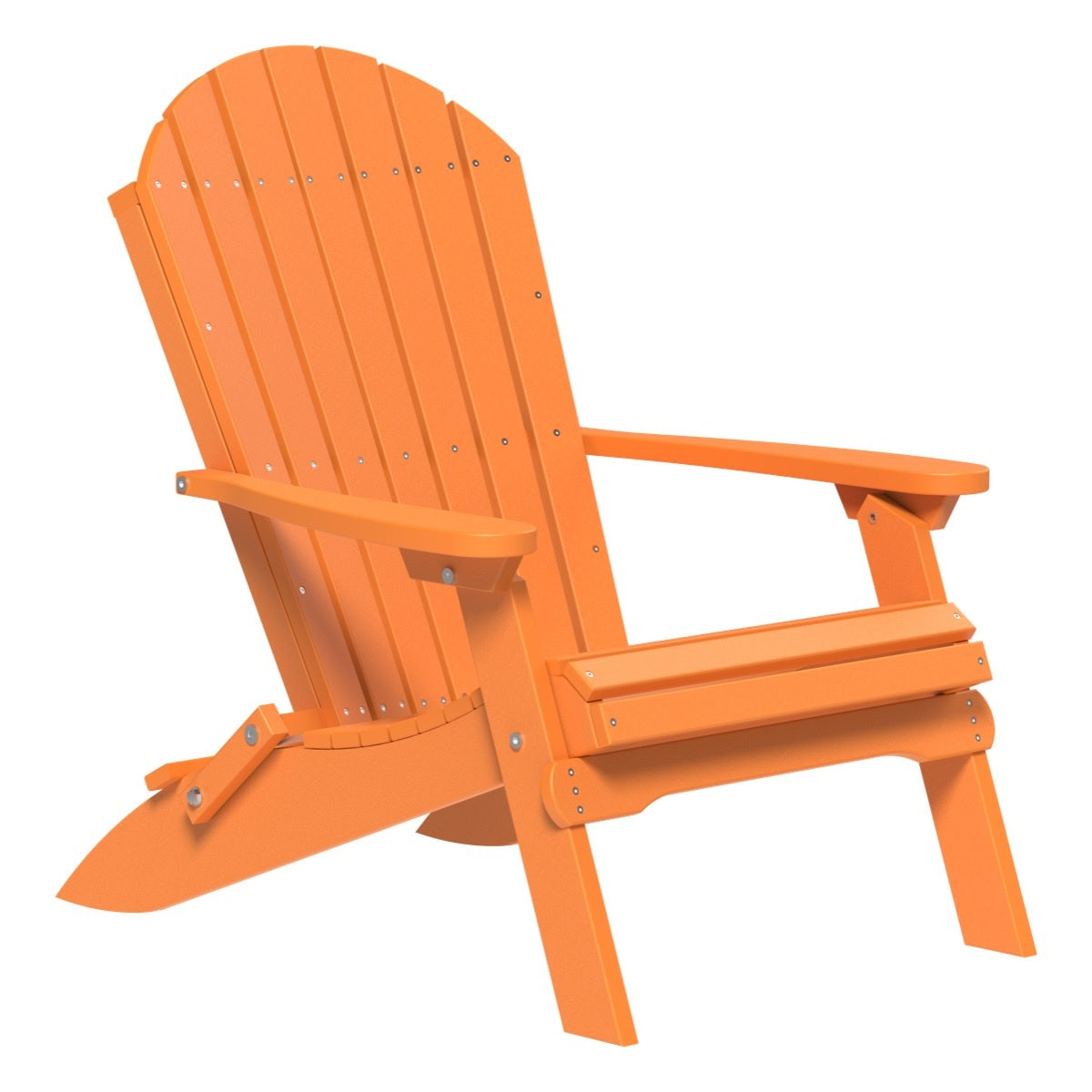 This is the Tangerine colored Folding Adirondack Chair on a white background.