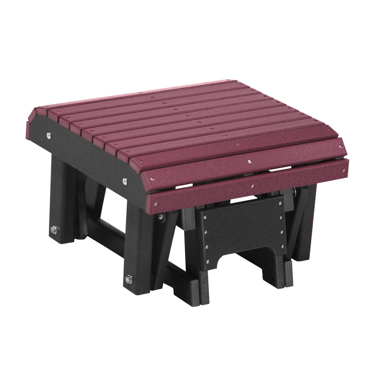 This is the Cherrywood and Black colored glider footrest on a white background.