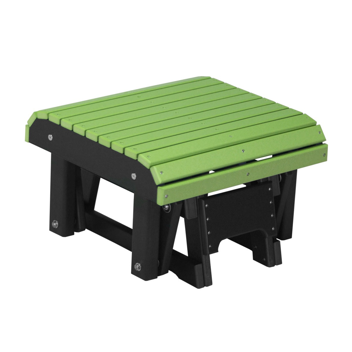This is the Lime Green and Black colored glider footrest on a white background.